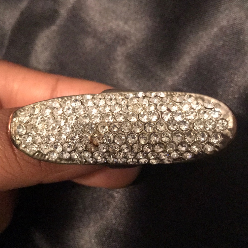 Long Rhinestone Statement Ring - Picture 5 of 6